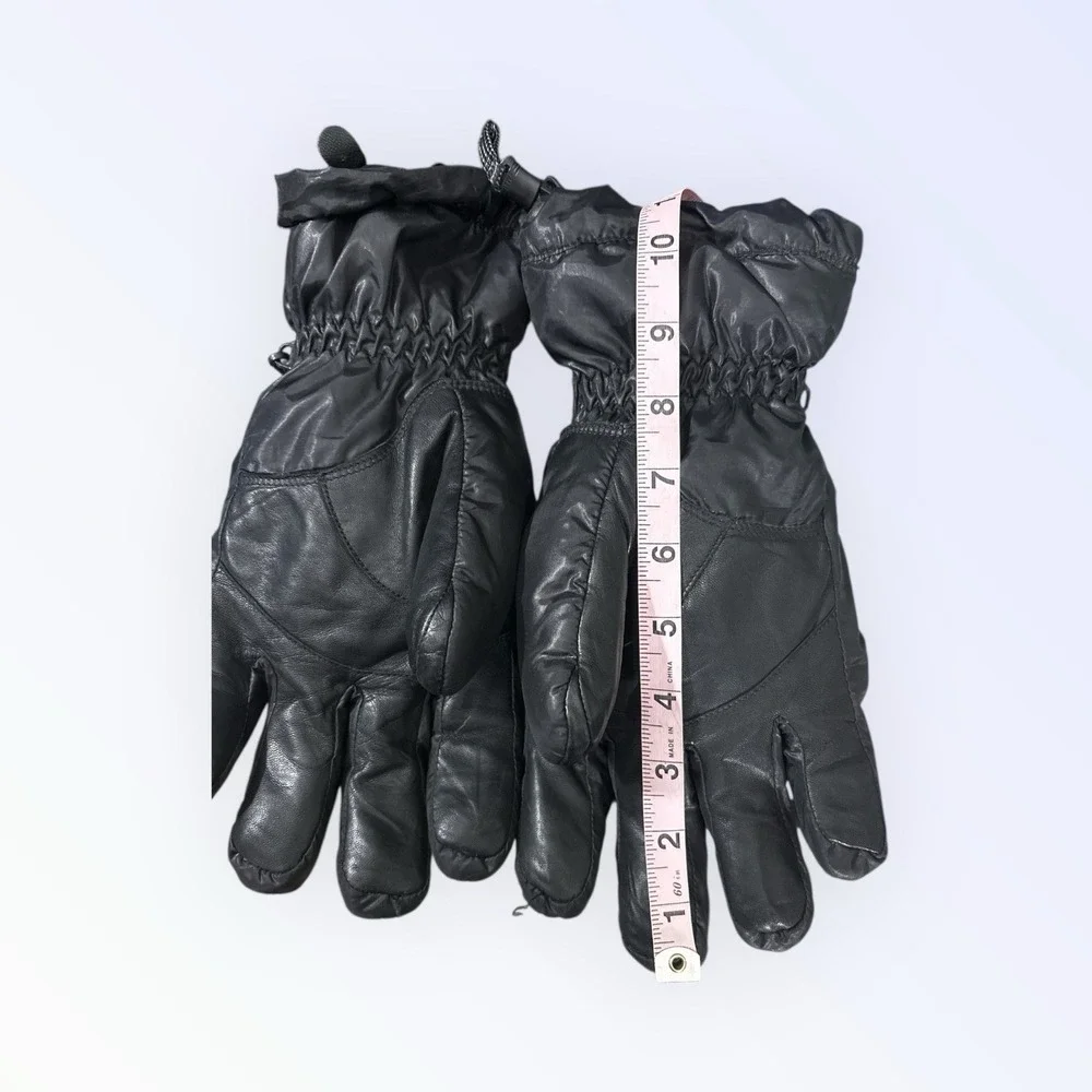 GRANDOE GLOVES BLACK‎ LEATHER PALMS WARM